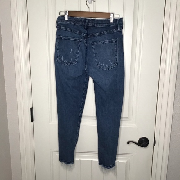 AGOLDE Sophie Distressed High Rise Crop Skinny Jeans Size 31. - Picture 9 of 11